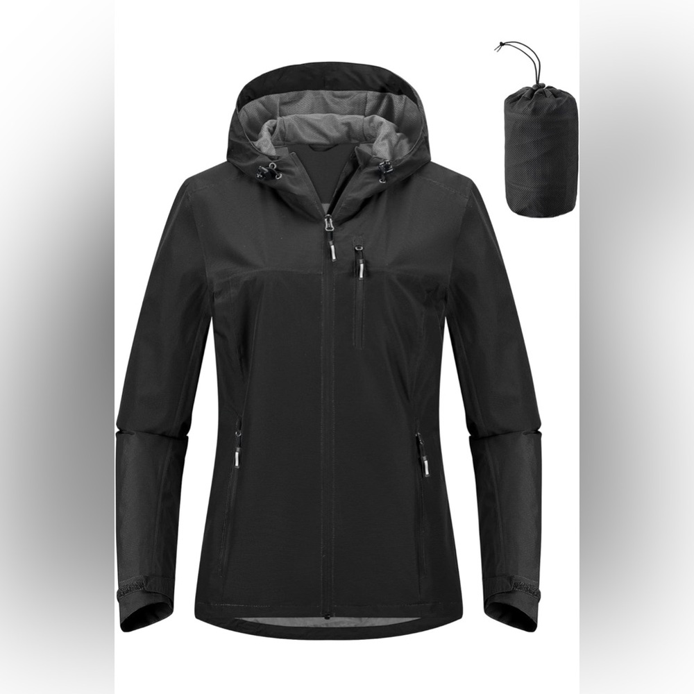 Outdoor Ventures Packable Rain Jacket Women Lightweight with Hood